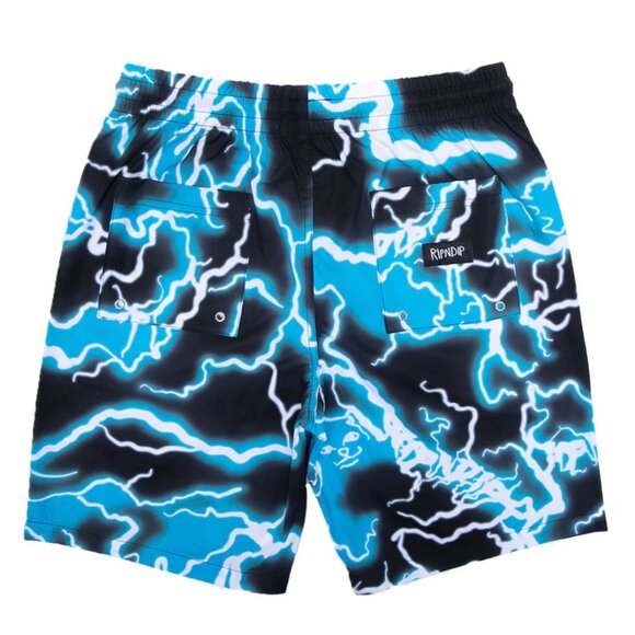 RIPNDIP Men's Nikola Swim Shorts Black/Blue Size S NWT - Picture 2 of 12